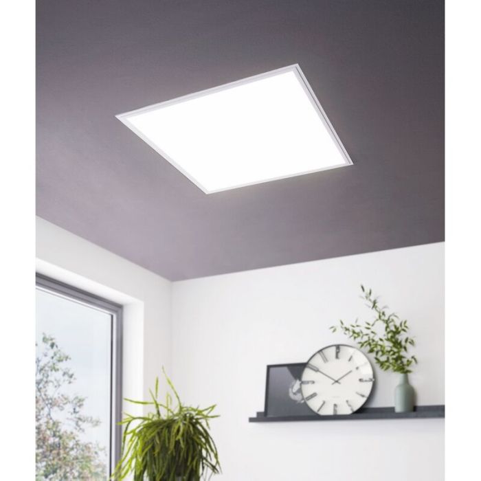 White modern flush ceiling light aluminium, Cathy, 30W, adjustable light colour LED