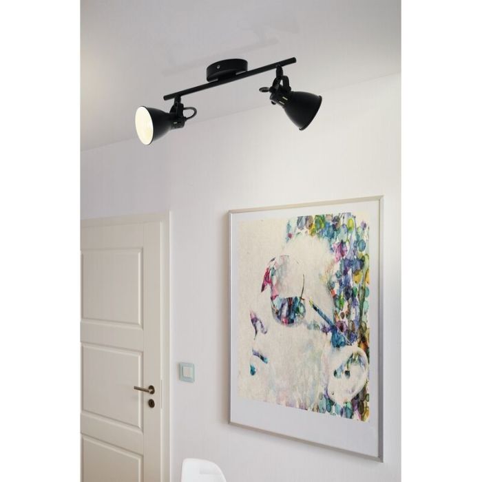 Black vintage ceiling spotlight steel, Tinke