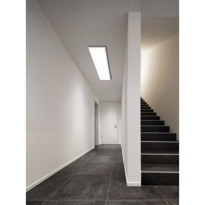 White modern flush ceiling light aluminium, Cathy, 33W, 4000K LED