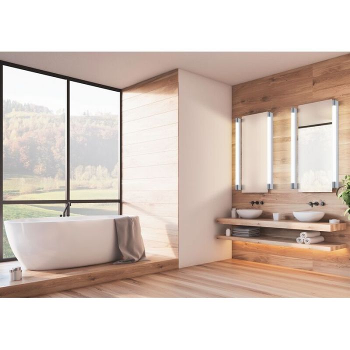 Chrome mirror lighting stainless steel, Wilson, 8W, 4000K LED, IP44