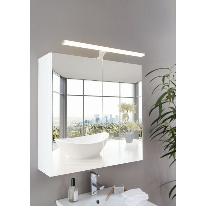 Chrome mirror lighting steel, Yvanka, 10W, 3000K LED, IP44