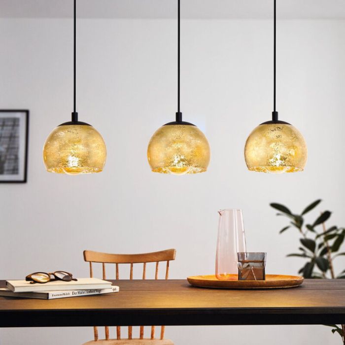 Golden design pendant light glass, Gaston