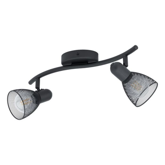 Black industrial ceiling spotlight steel, Madelene