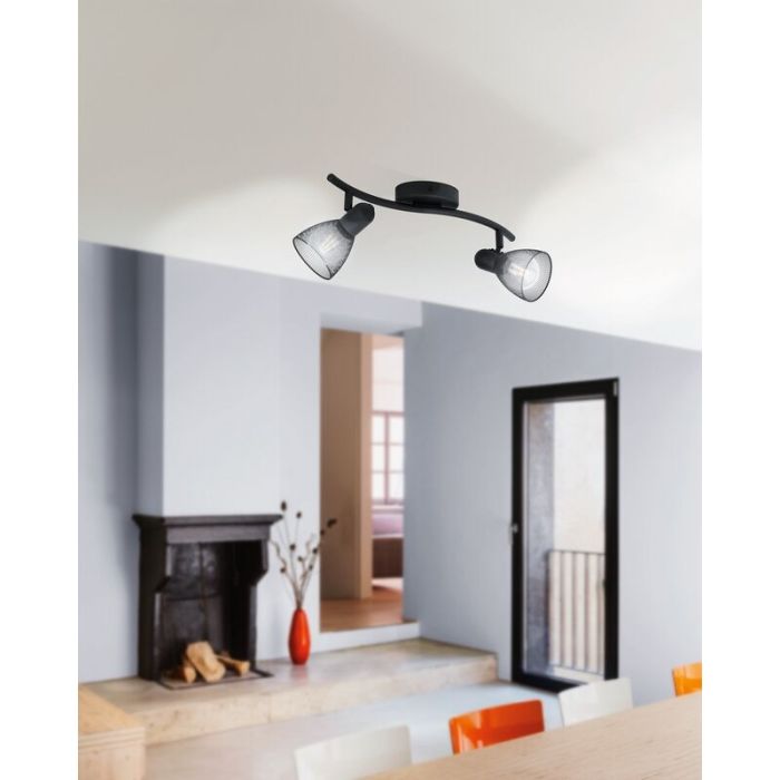 Black industrial ceiling spotlight steel, Madelene