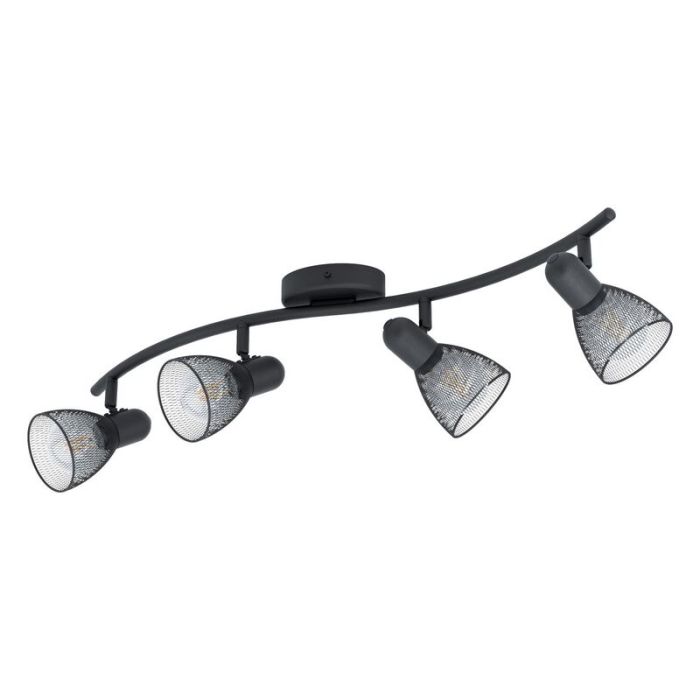 Black industrial ceiling spotlight steel, Madelene