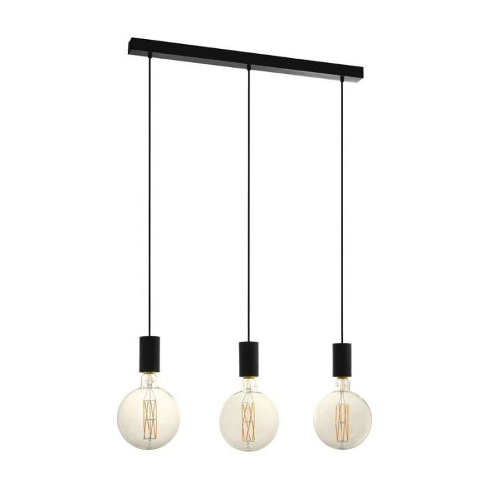 Black pendant light steel, Samed