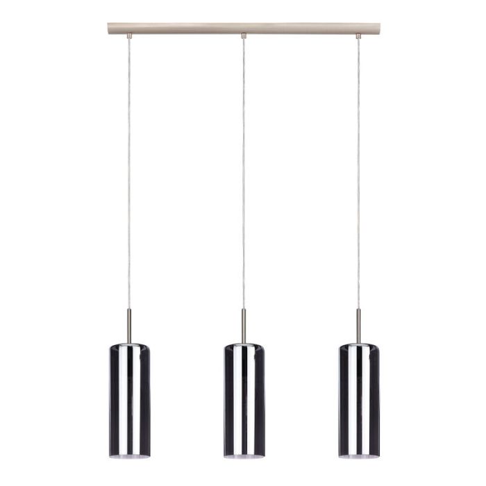 Grey pendant light smoke glass, Tino