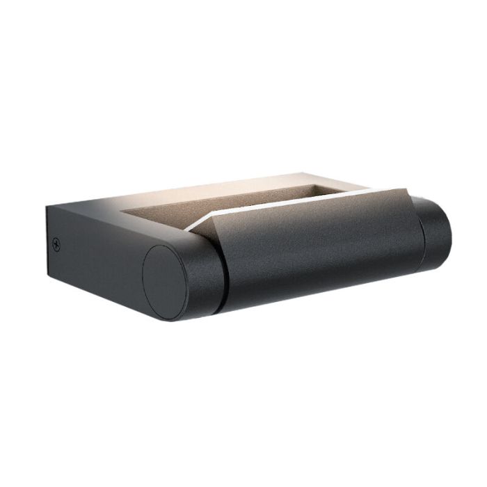 Black modern outdoor light aluminium, Kawa, 4,8W, 3000K LED, IP44