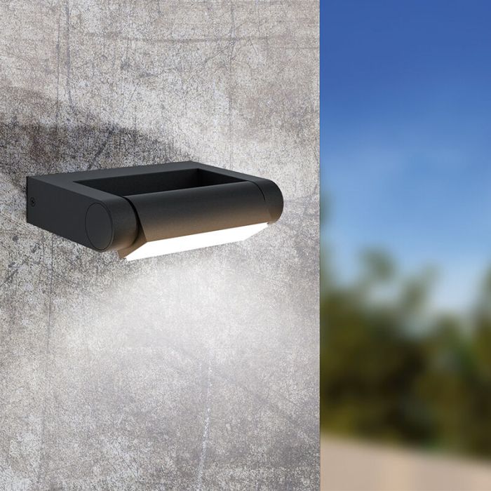 Black modern outdoor light aluminium, Kawa, 4,8W, 3000K LED, IP44