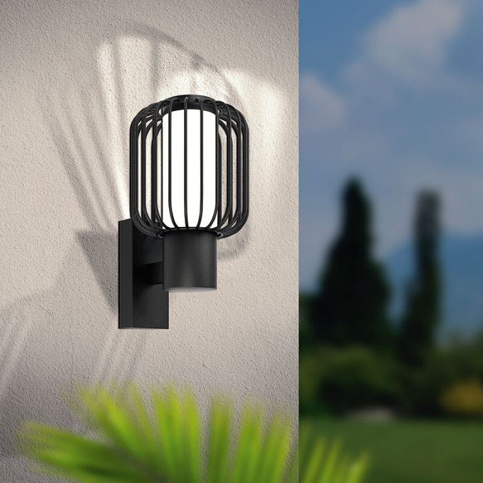 Black modern outdoor light steel, Latife, IP44