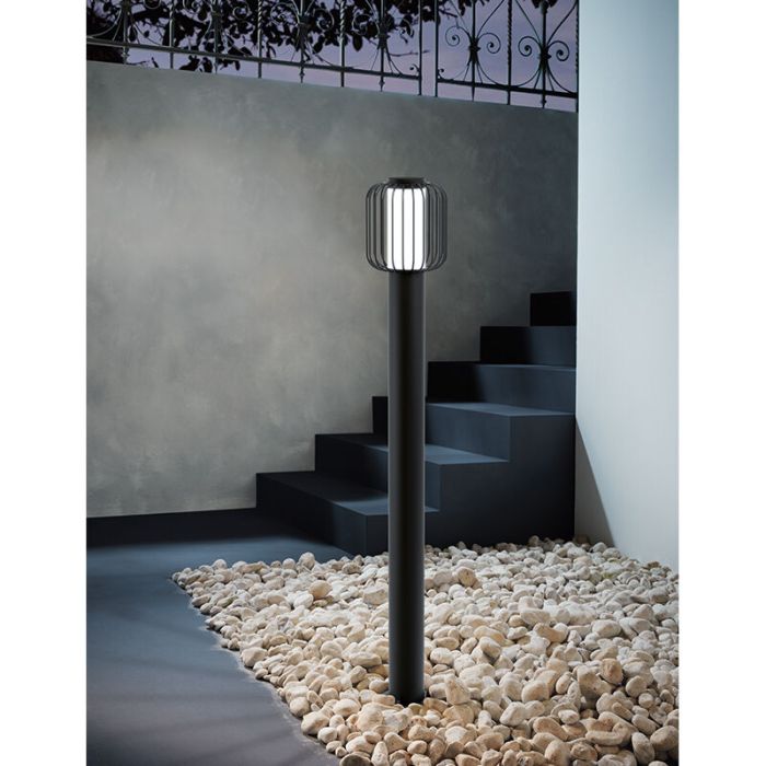 Black modern outdoor light steel, Latife, IP44