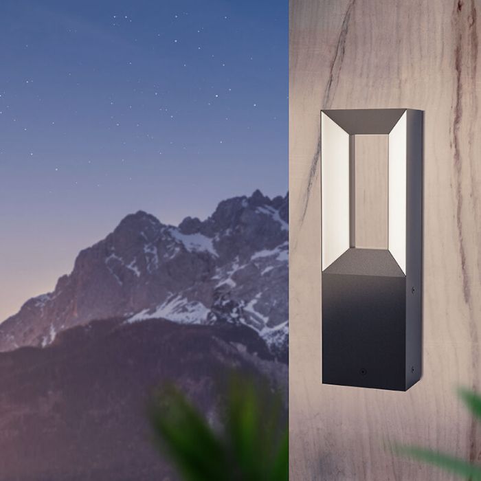 Black modern outdoor light aluminium, Larisa, 5W, 3000K LED, IP44
