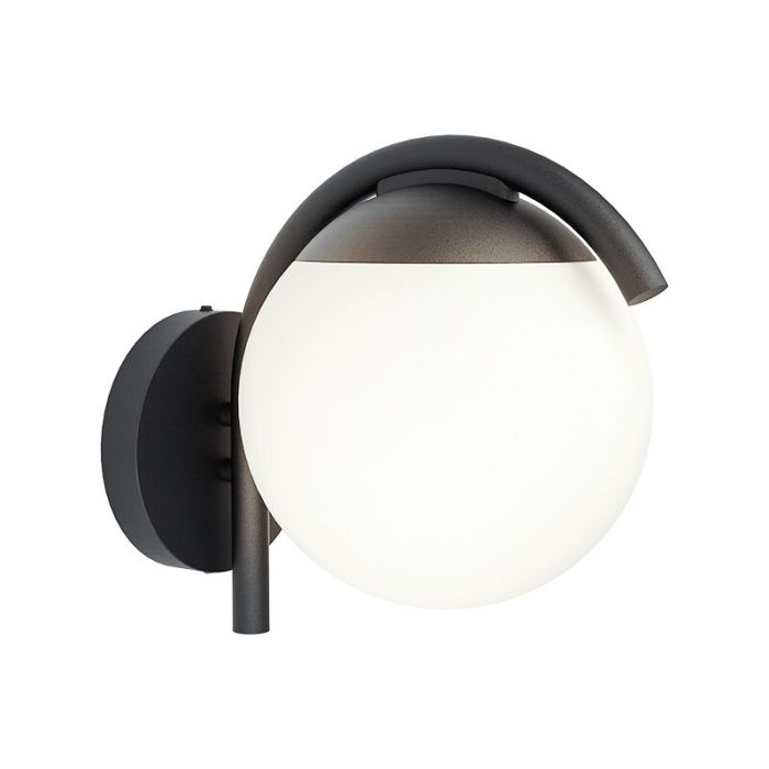 Black modern outdoor light steel, Lynne, IP44