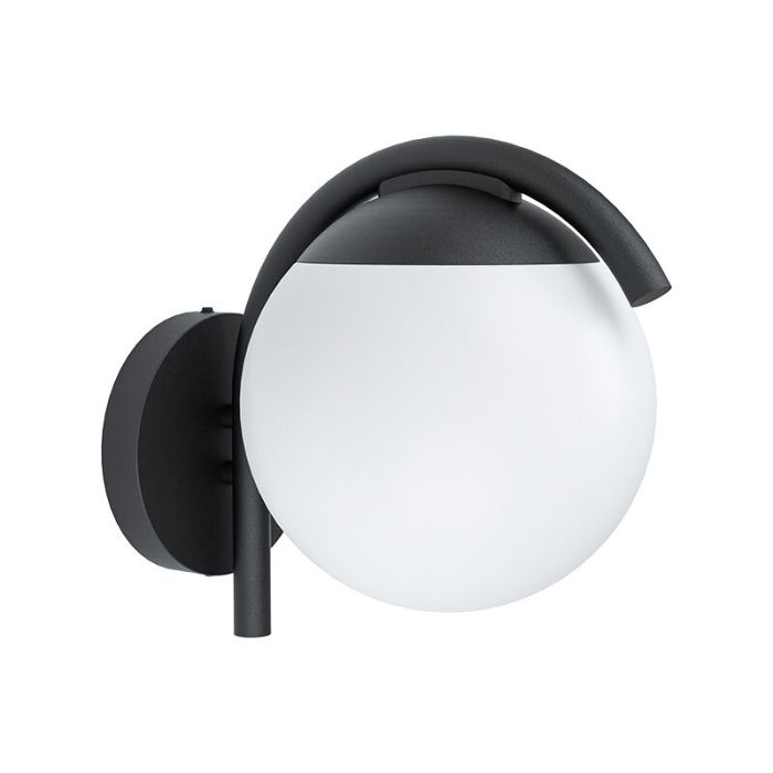 Black modern outdoor light steel, Lynne, IP44