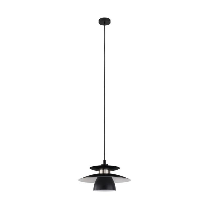 Black design pendant light steel, Lariana