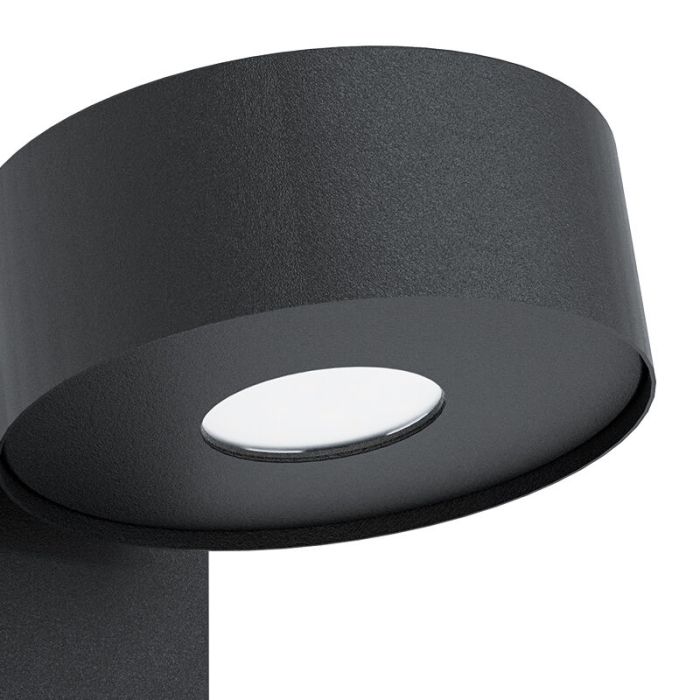 Black modern outdoor wall light with motion sensor steel, Liliana, 6W, 3000K LED, IP44