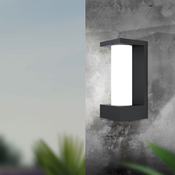 Black modern outdoor light aluminium, Lilianne, 6W, 3000K LED, IP44