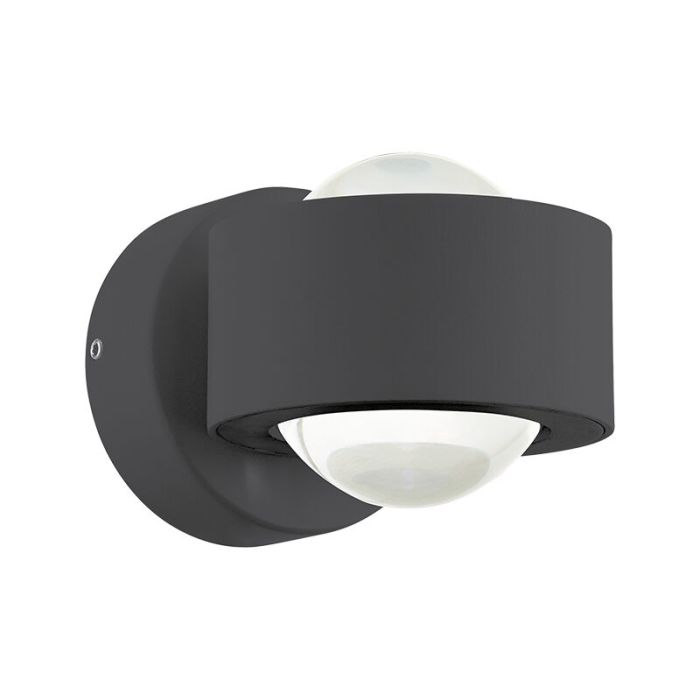 Anthracite modern outdoor light aluminium, Lyn, 2W, 3000K LED, IP44