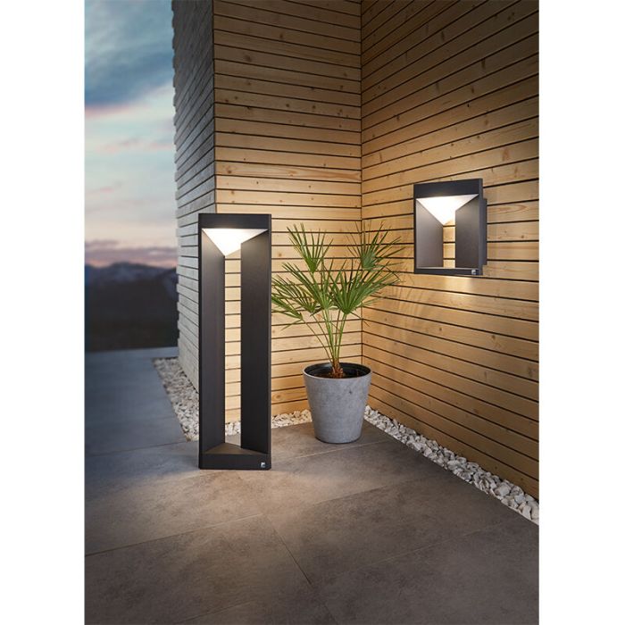 Black modern outdoor light aluminium, Lyke, 10W, 3000K LED, IP54