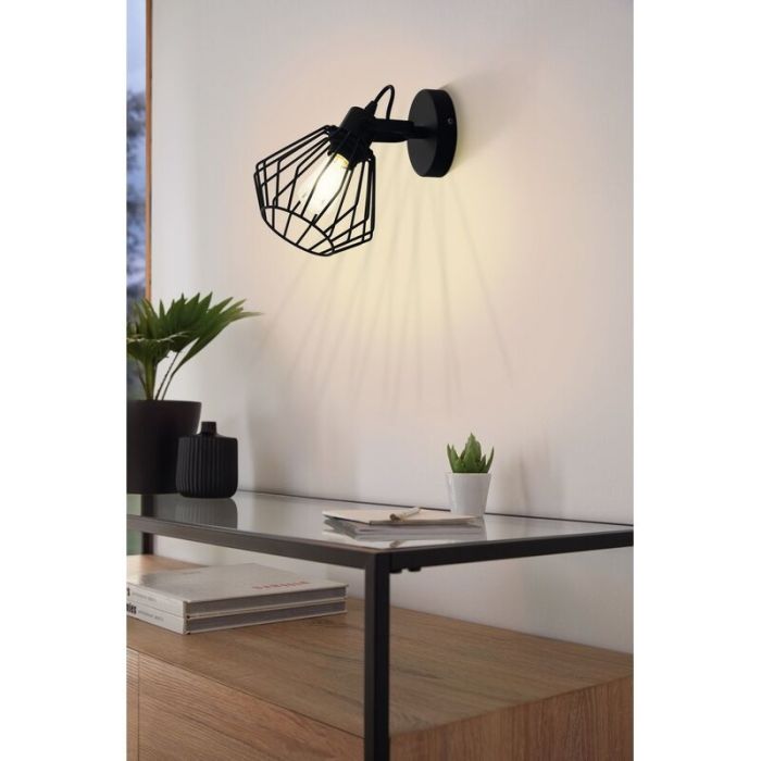 Black industrial ceiling spotlight steel, Valentijn