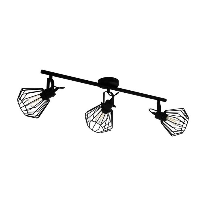 Black industrial ceiling spotlight steel, Valentijn