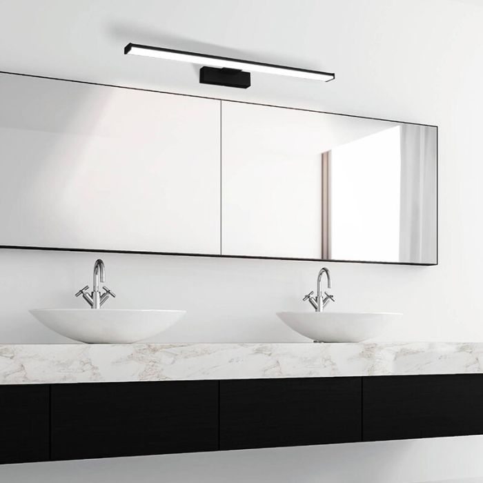Black mirror lighting plastic, Nancy, 11W, 4000K LED, IP44