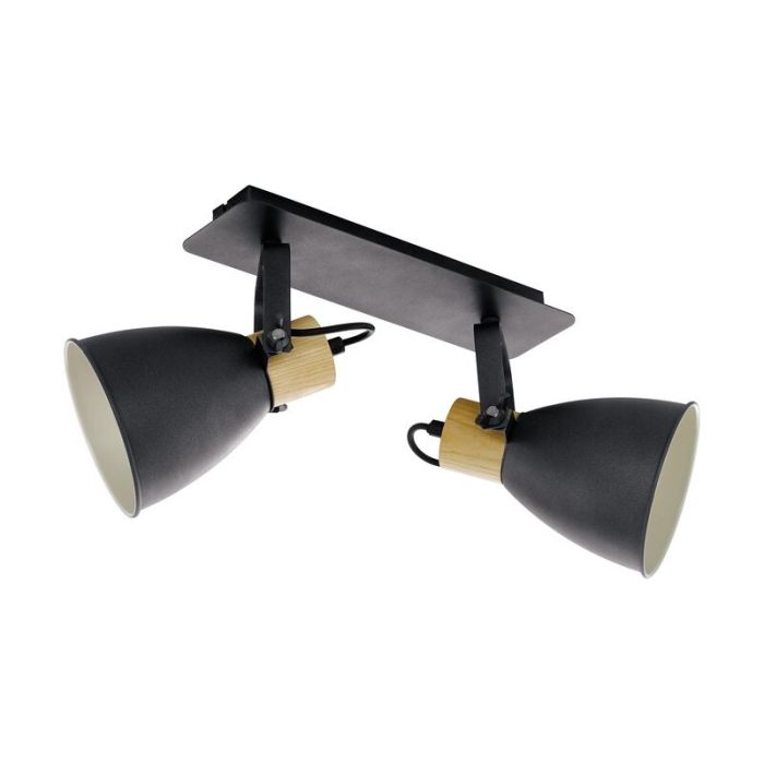 Wood ceiling spotlight grey, Nickey