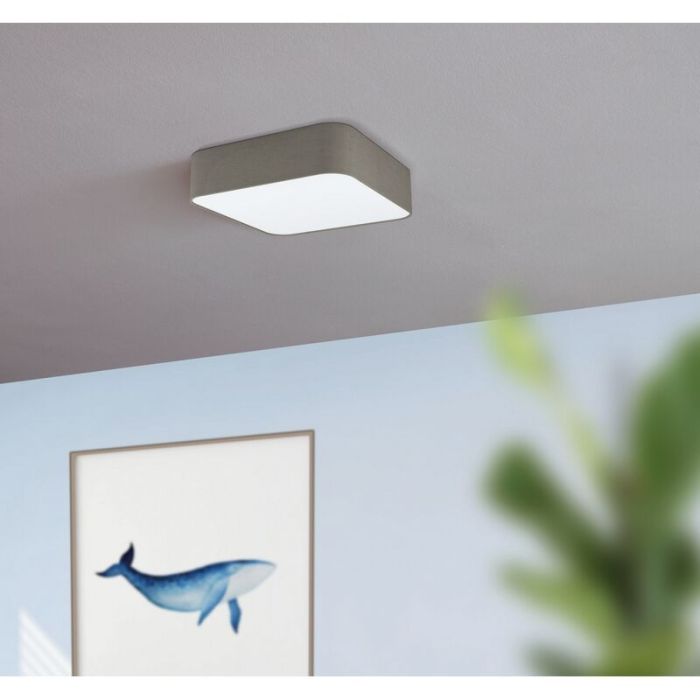 White flush ceiling light steel, Abano