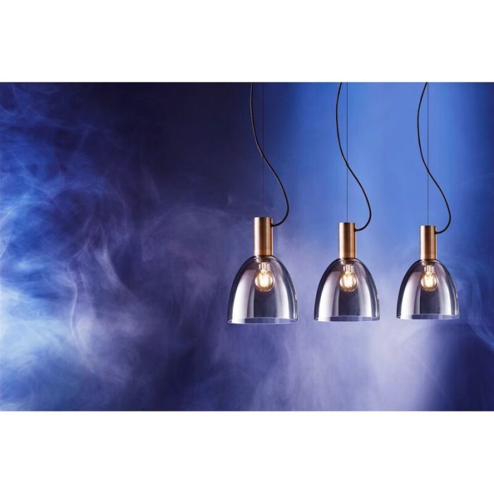 Bronze modern pendant light glass, Driek