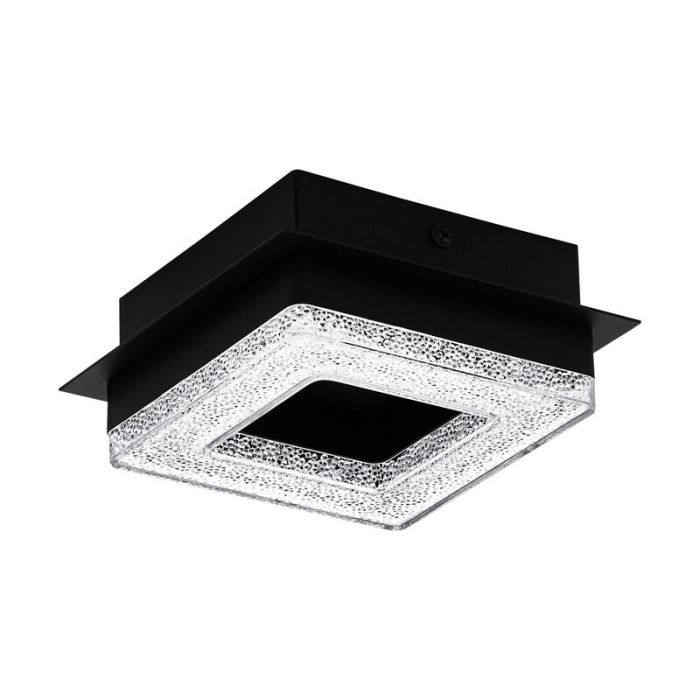 Black design flush ceiling light steel, Arjo, 4W, 3000K LED