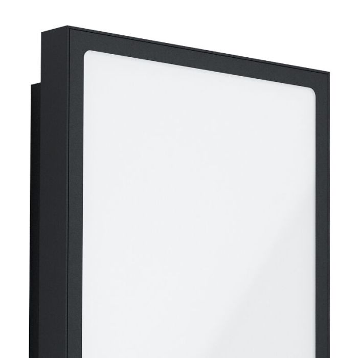 Black modern outdoor wall light with motion sensor steel, Lydian, 18,5W, 3000K LED, IP44