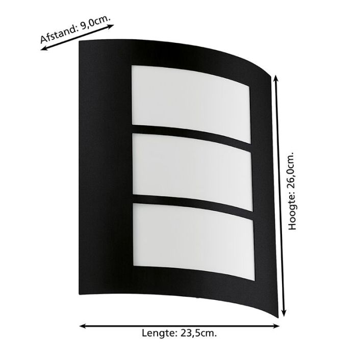 Black modern outdoor light steel, Aartje, IP44