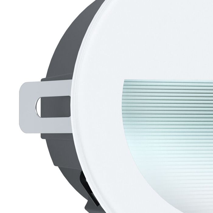 White modern recessed outdoor wall light aluminium, Luigino, 2,5W, 4000K LED, IP65
