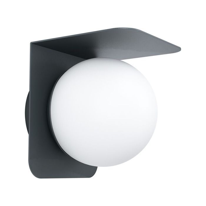 Black modern outdoor light aluminium, Lute, IP44