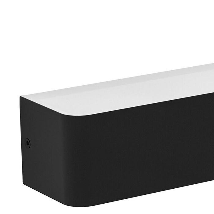 Black modern bathroom wall light aluminium, Rafael, 26,5W, 3000K LED, IP44