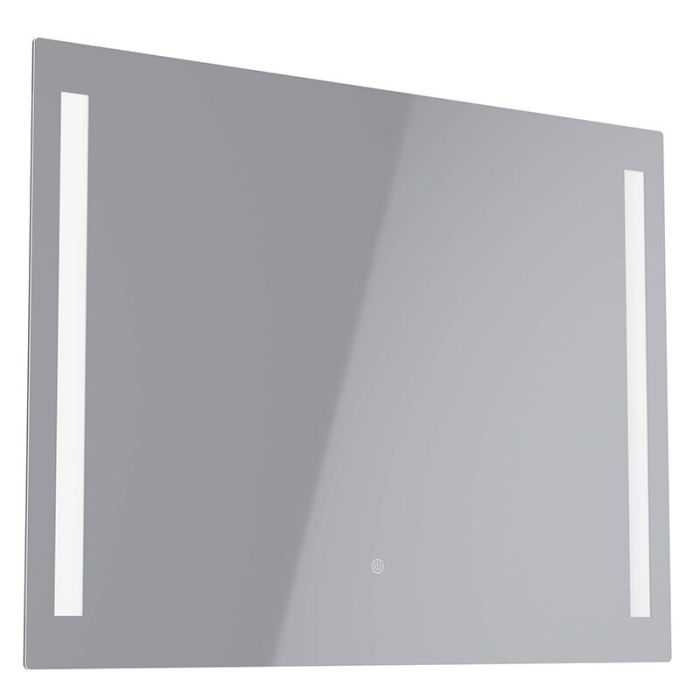 Grey modern mirror with light glass, Bibi, 5,1W, 4000K LED, IP44, with switch