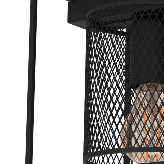 Black industrial ceiling light aluminium, Thiemo