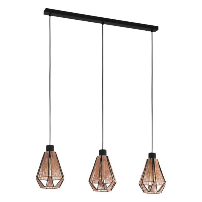 Brown rustic pendant light steel, Yessica