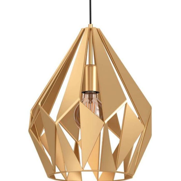 Golden industrial pendant light aluminium, Acri