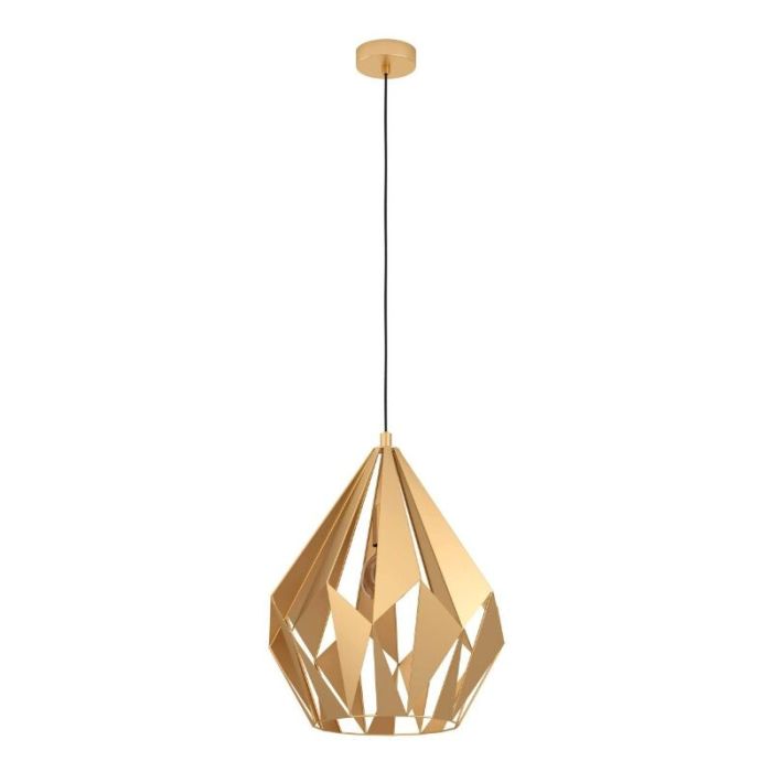 Golden industrial pendant light aluminium, Acri