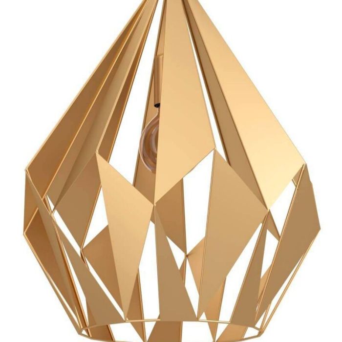 Golden industrial pendant light aluminium, Acri