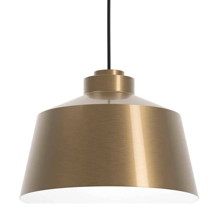 Golden industrial pendant light aluminium, Kwinten