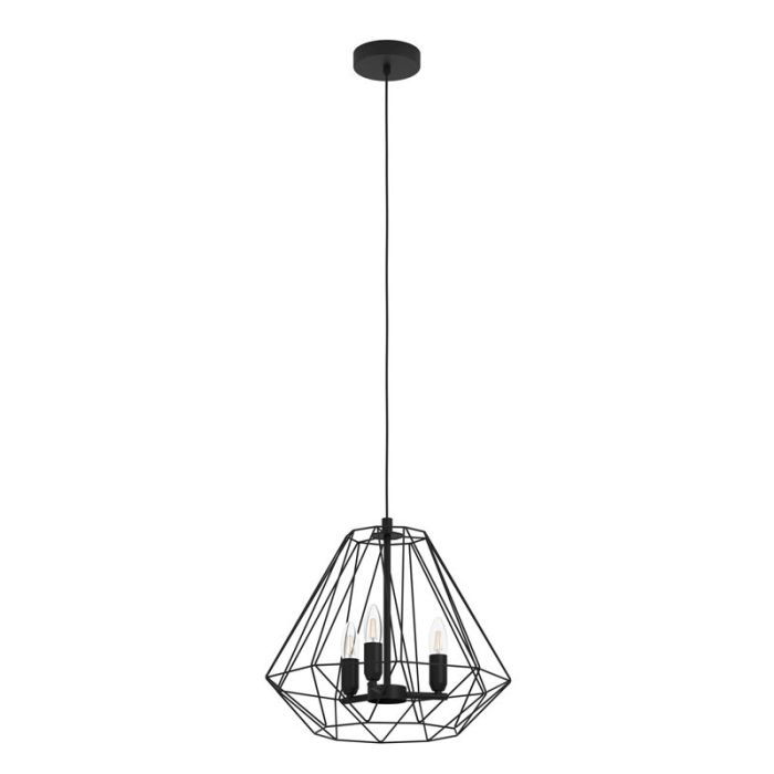 Black industrial pendant light aluminium, Kwok