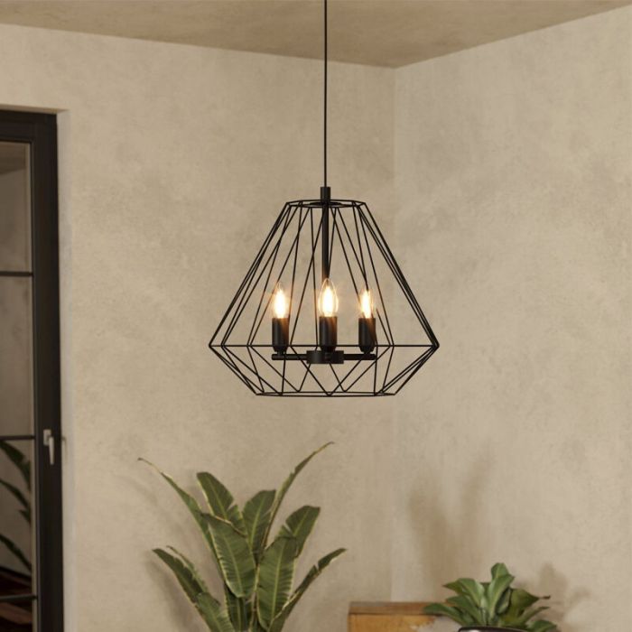 Black industrial pendant light aluminium, Kwok