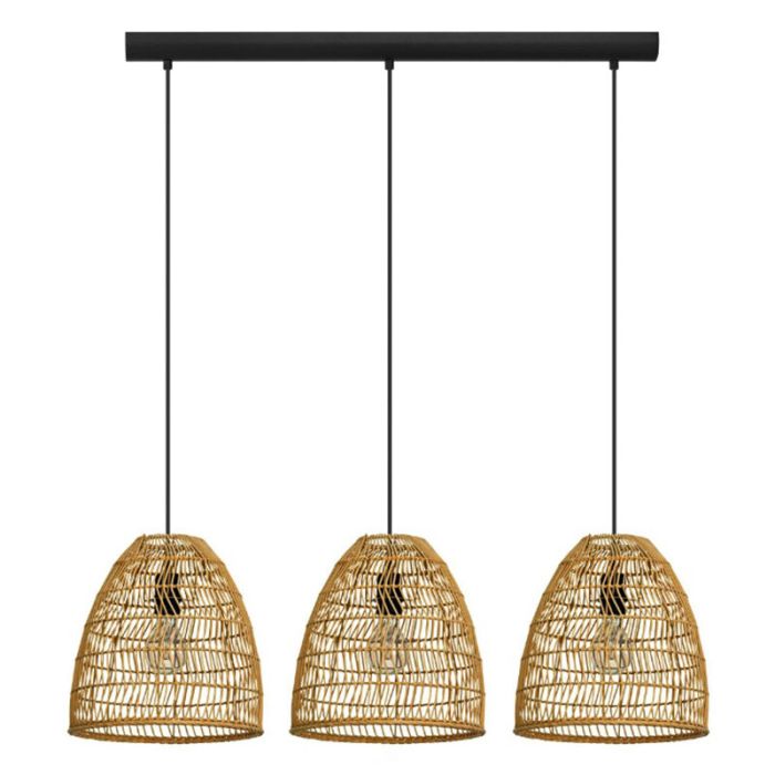 Wood pendant light brown, Wilfried