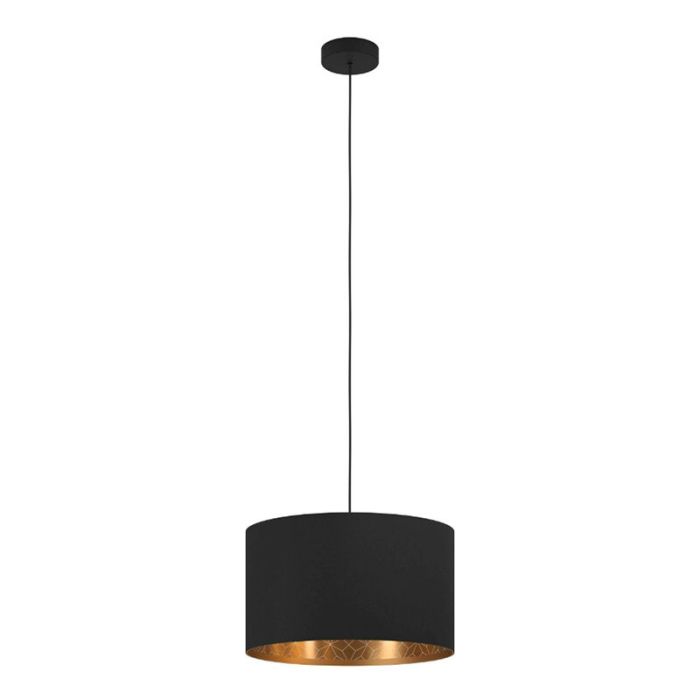 Black modern pendant light fabric, Kelsey