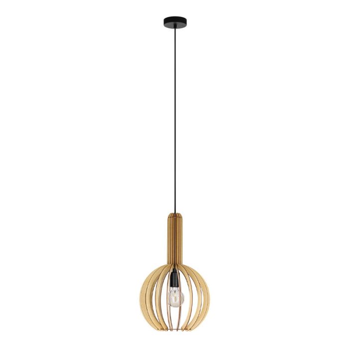 Wood pendant light brown, Kenney
