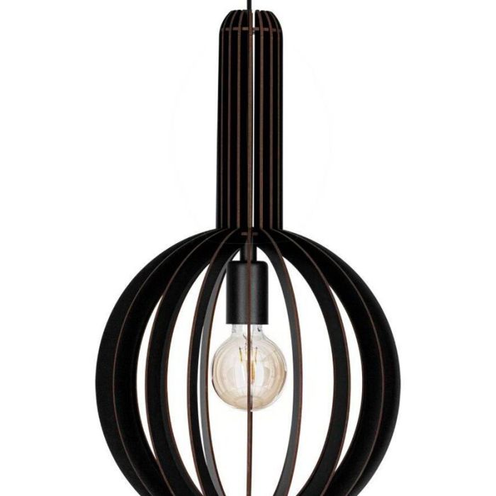 Wood pendant light black, Kenney