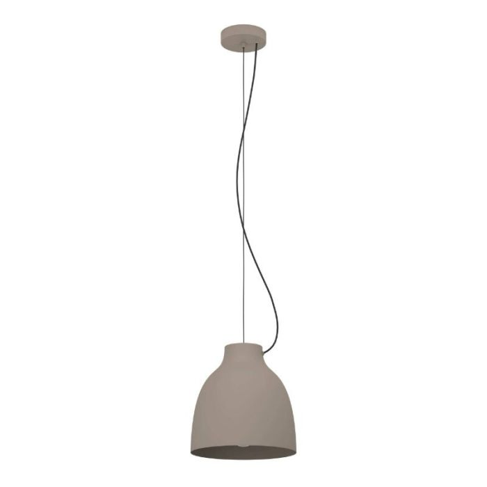 Taupe industrial pendant light aluminium, Thijs