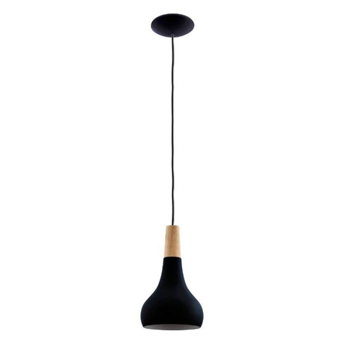 Black pendant light aluminium, Tjebbe